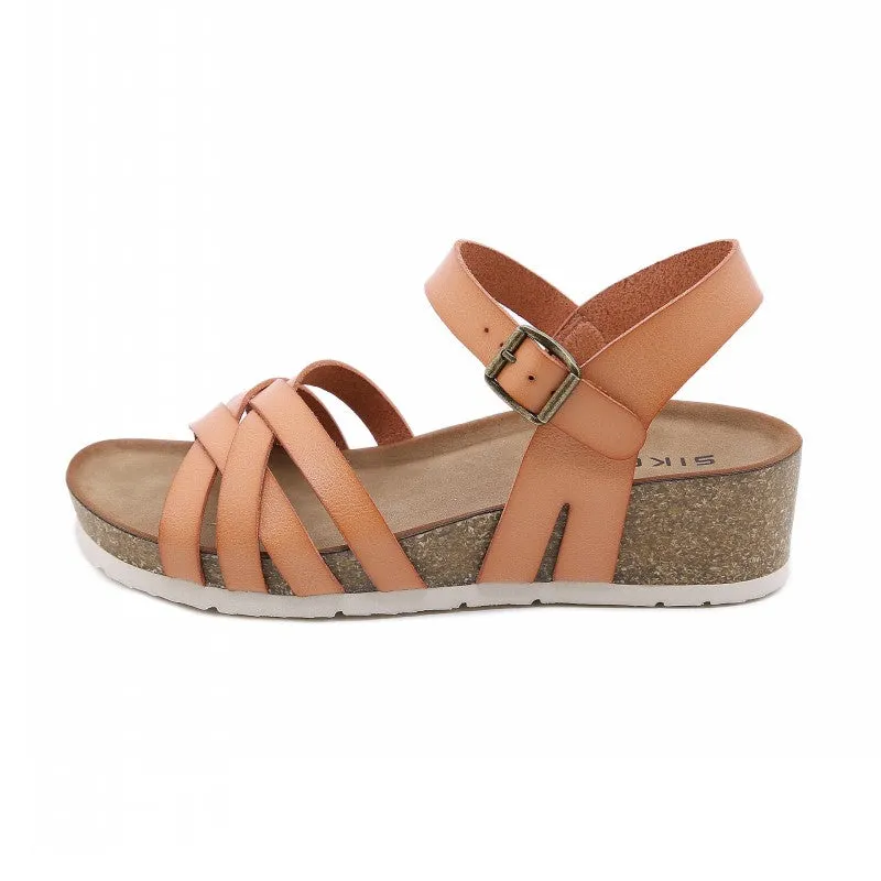 SIKETU | Cork Multiple Straps Wedge Heeled Sandals