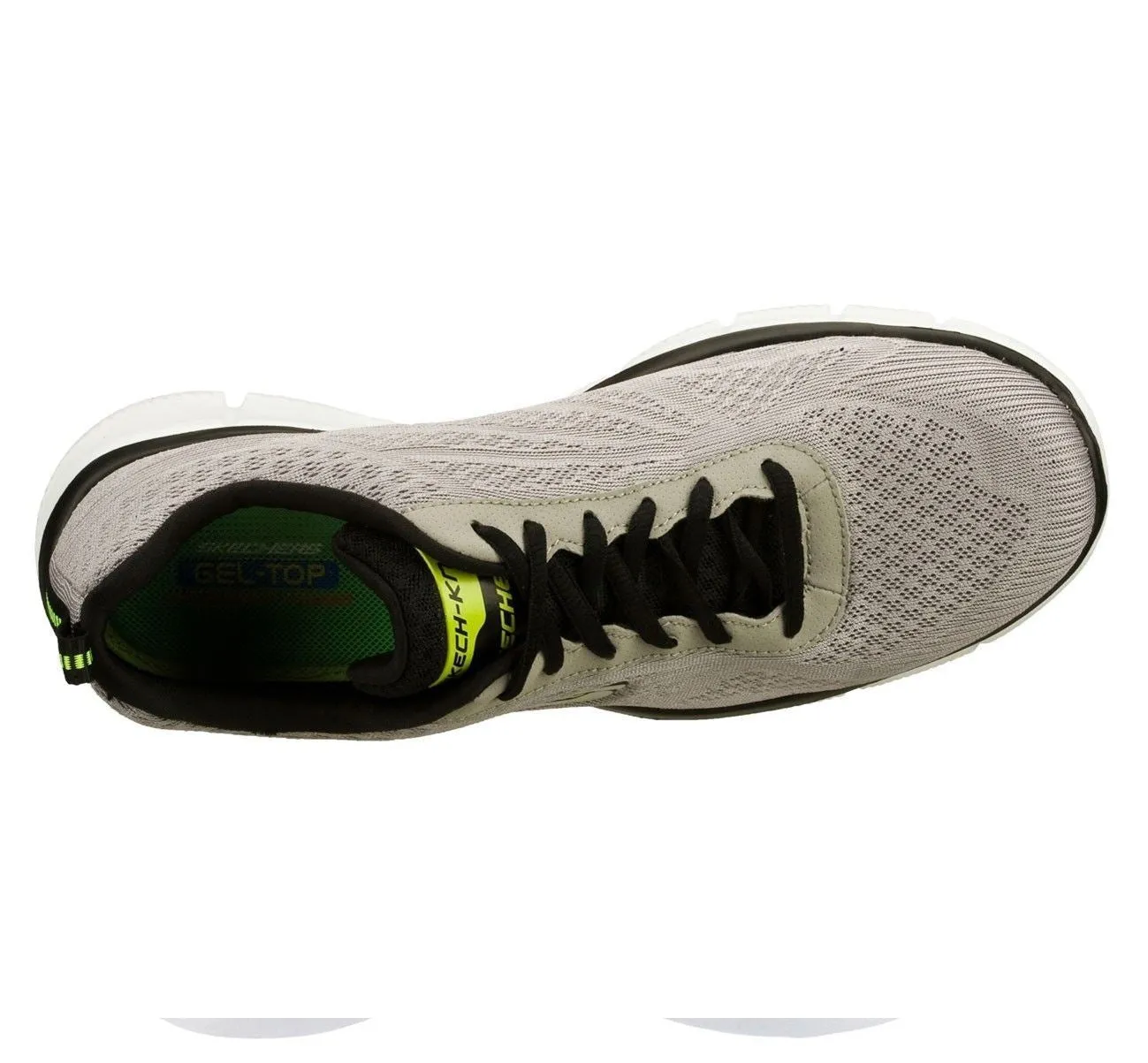 SKECHERS MEN'S EQUILIZER QUICK REACTION LIGHT GREY/BLACK WALKING/RUNNING TRAINERS IN SIZE UK6 TO UK13