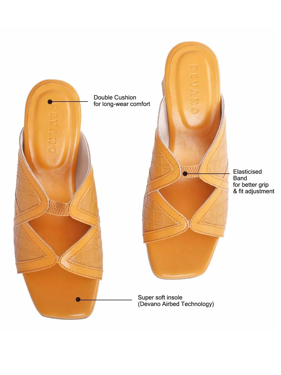 Souk Double Cross Mules Mimosa