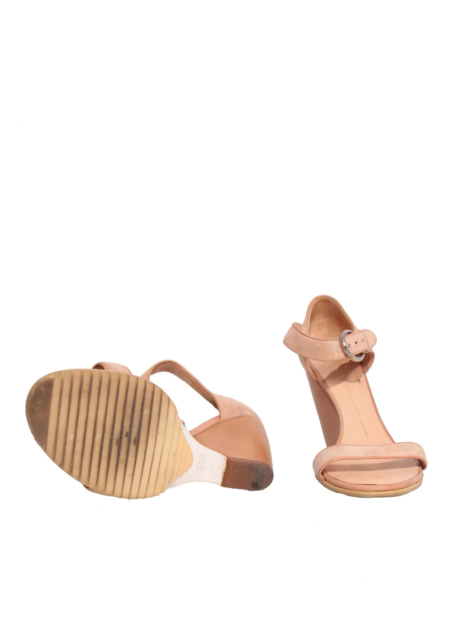 Suede Wedge Sandals