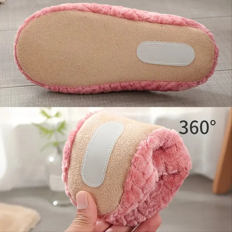Unisex Fluffy Home Slippers - Non-Slip Indoor Wear