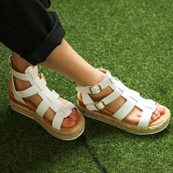 Women's Casual Wedge Round Toe Roman Sandals 01776008S