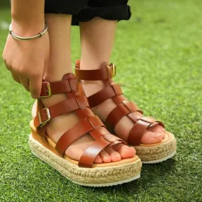 Women's Casual Wedge Round Toe Roman Sandals 01776008S