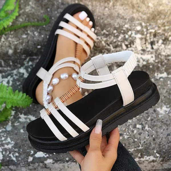 Women's Open Toe Hollow Roman Sandals 75889206C