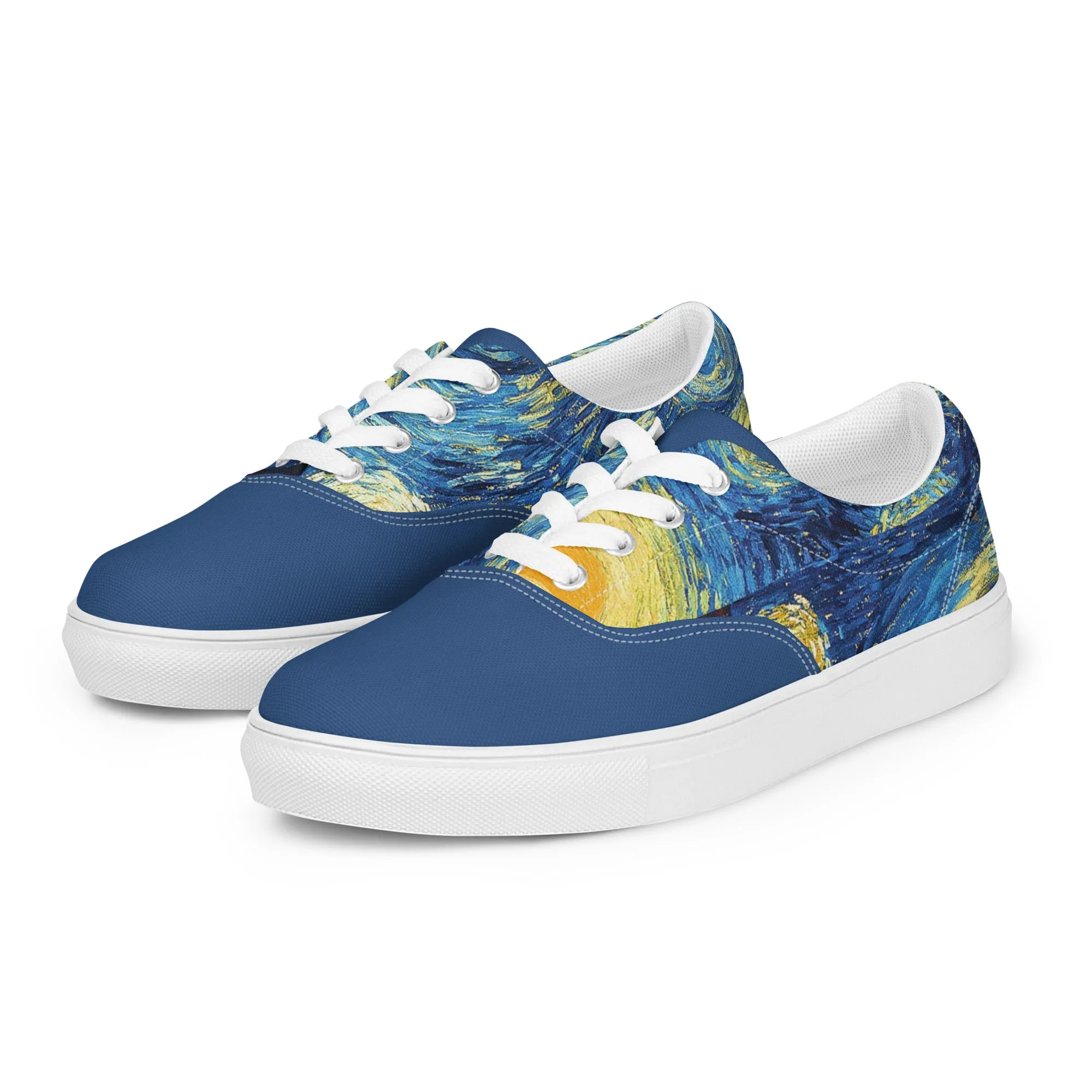 Women’s Van Gogh Inspired Starry Night lace-up canvas shoes