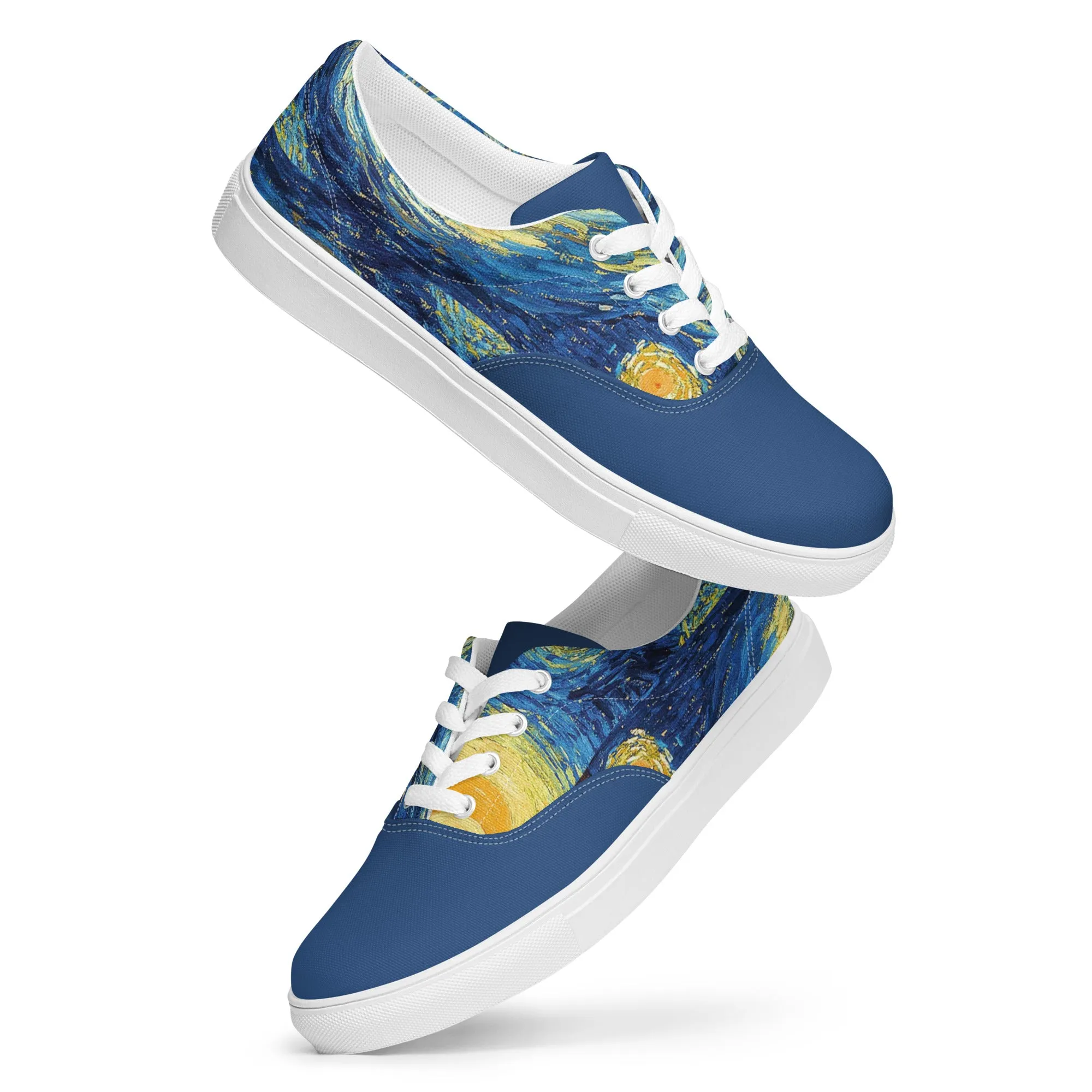 Women’s Van Gogh Inspired Starry Night lace-up canvas shoes