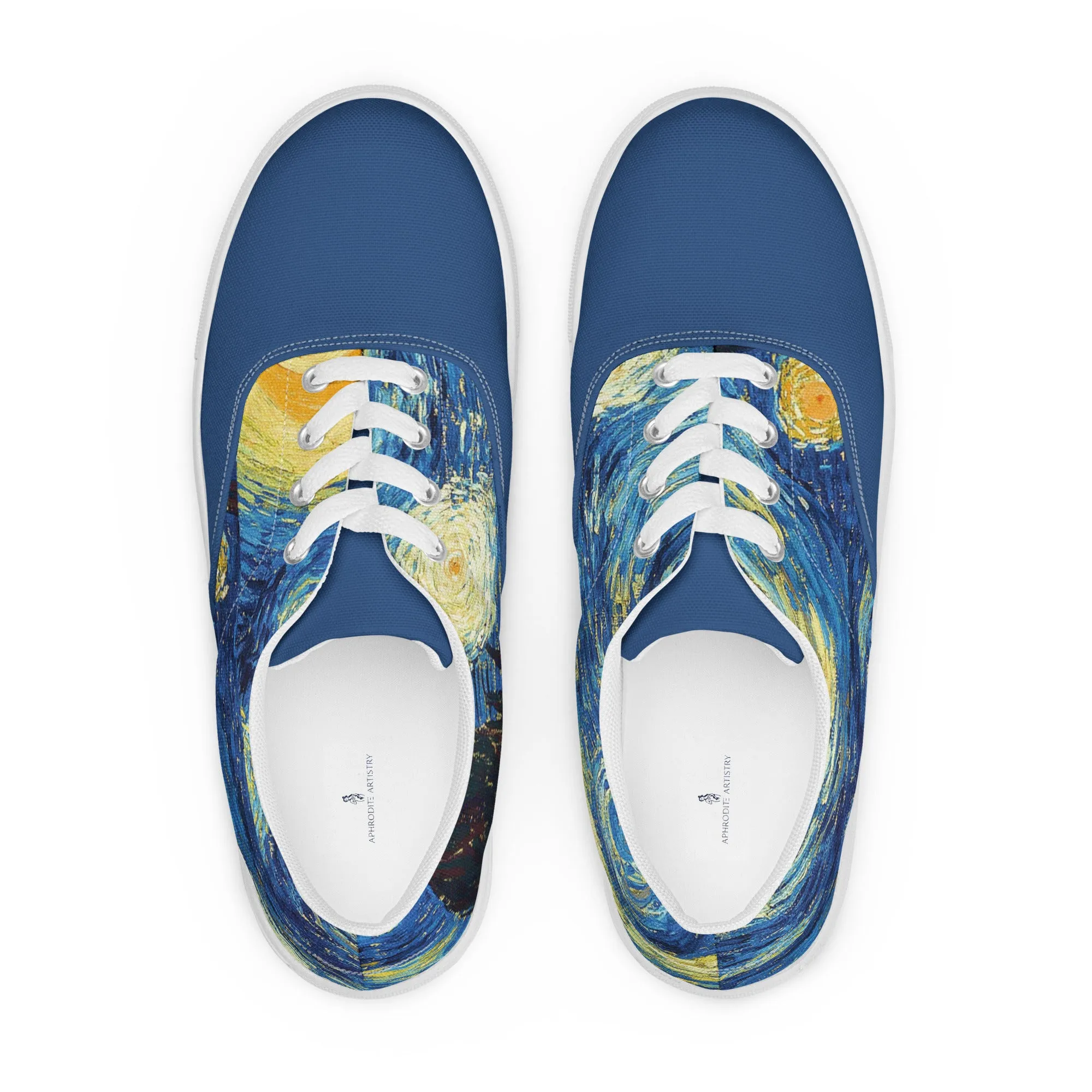 Women’s Van Gogh Inspired Starry Night lace-up canvas shoes