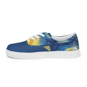 Women’s Van Gogh Inspired Starry Night lace-up canvas shoes
